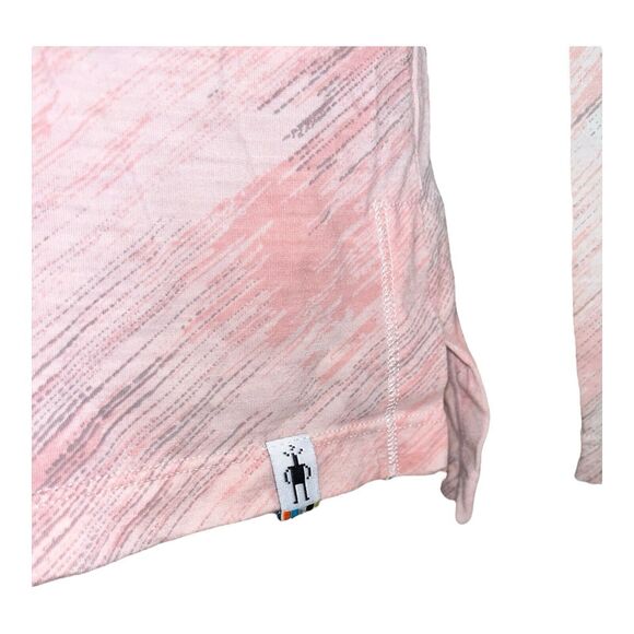 Smartwool Sweatshirt Women’s Med Pink 150 Patterned Hood Pullover Merino Blend - Picture 4 of 6